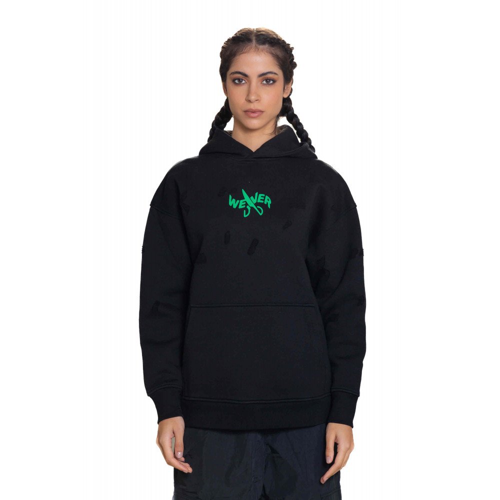 Slotted hoodie - Black 07