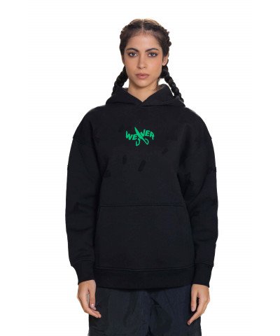 Slotted hoodie - Black 07