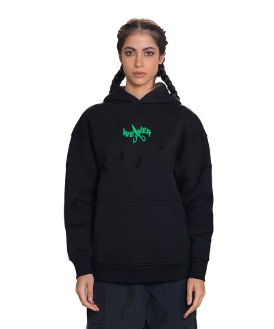 Slotted hoodie - Black 07