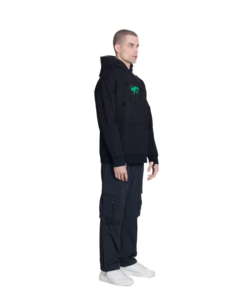 Slotted hoodie - Black 07