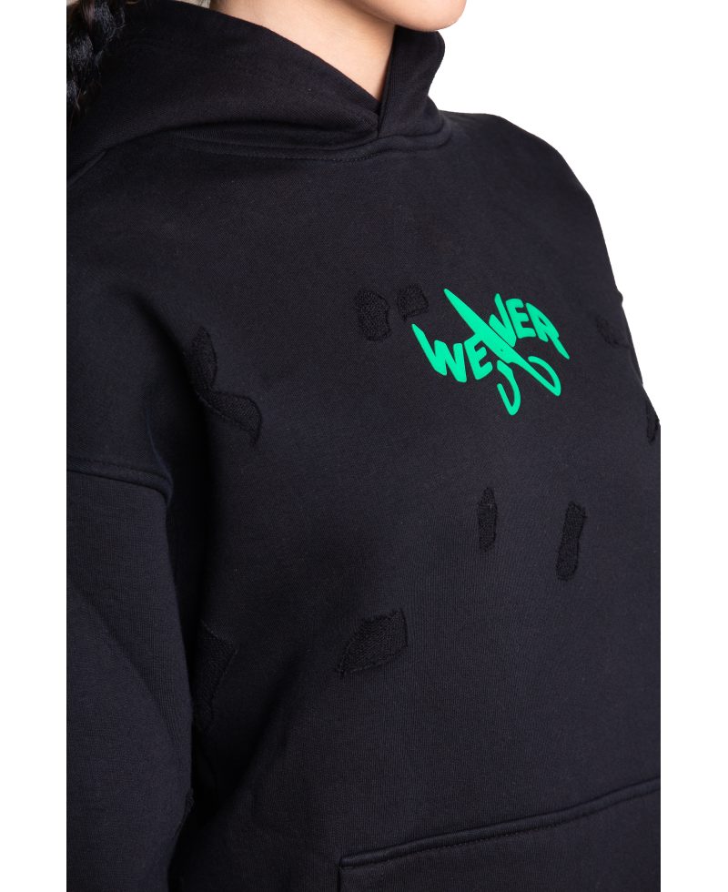 Slotted hoodie - Black 07