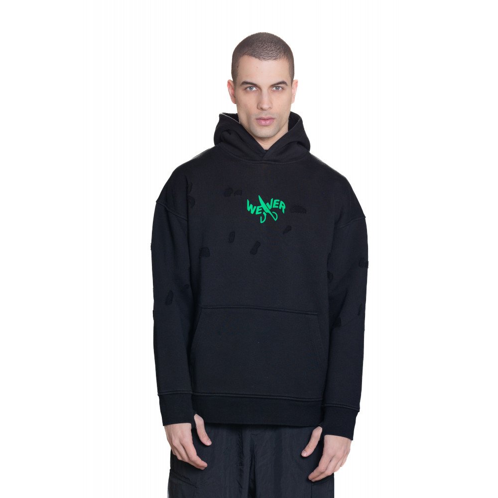 Slotted hoodie - Black 07