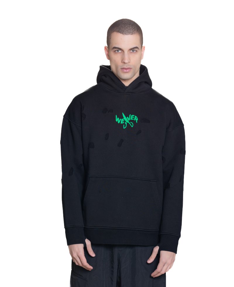 Slotted hoodie - Black 07