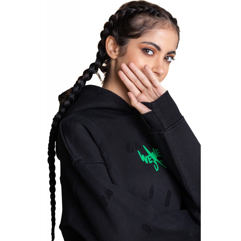 Slotted hoodie - Black 07