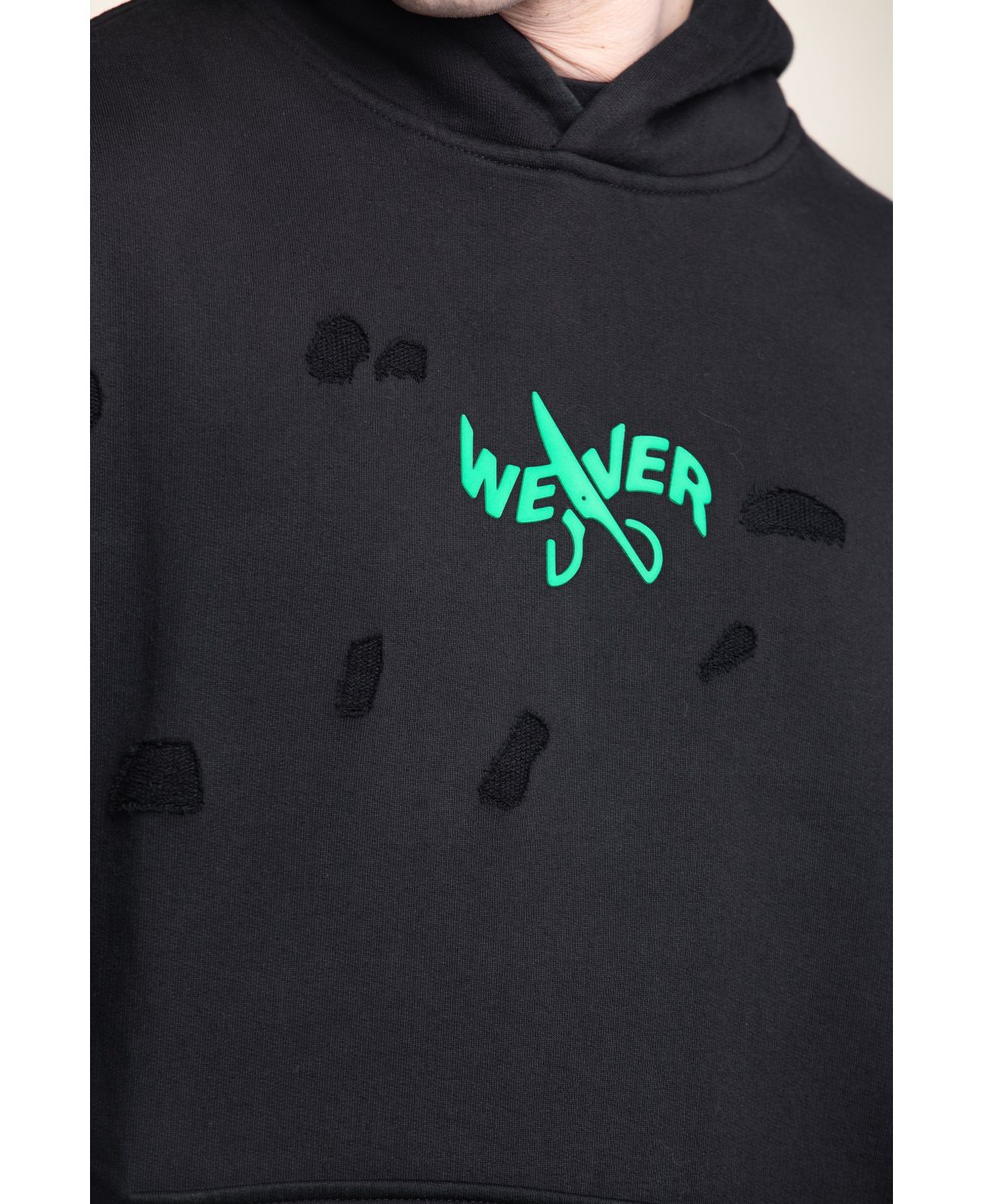 Slotted hoodie - Black 07
