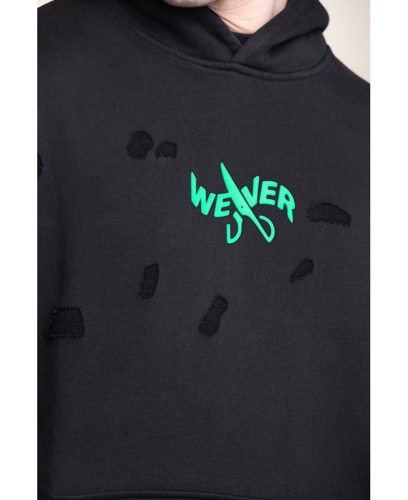 Slotted hoodie - Black 07