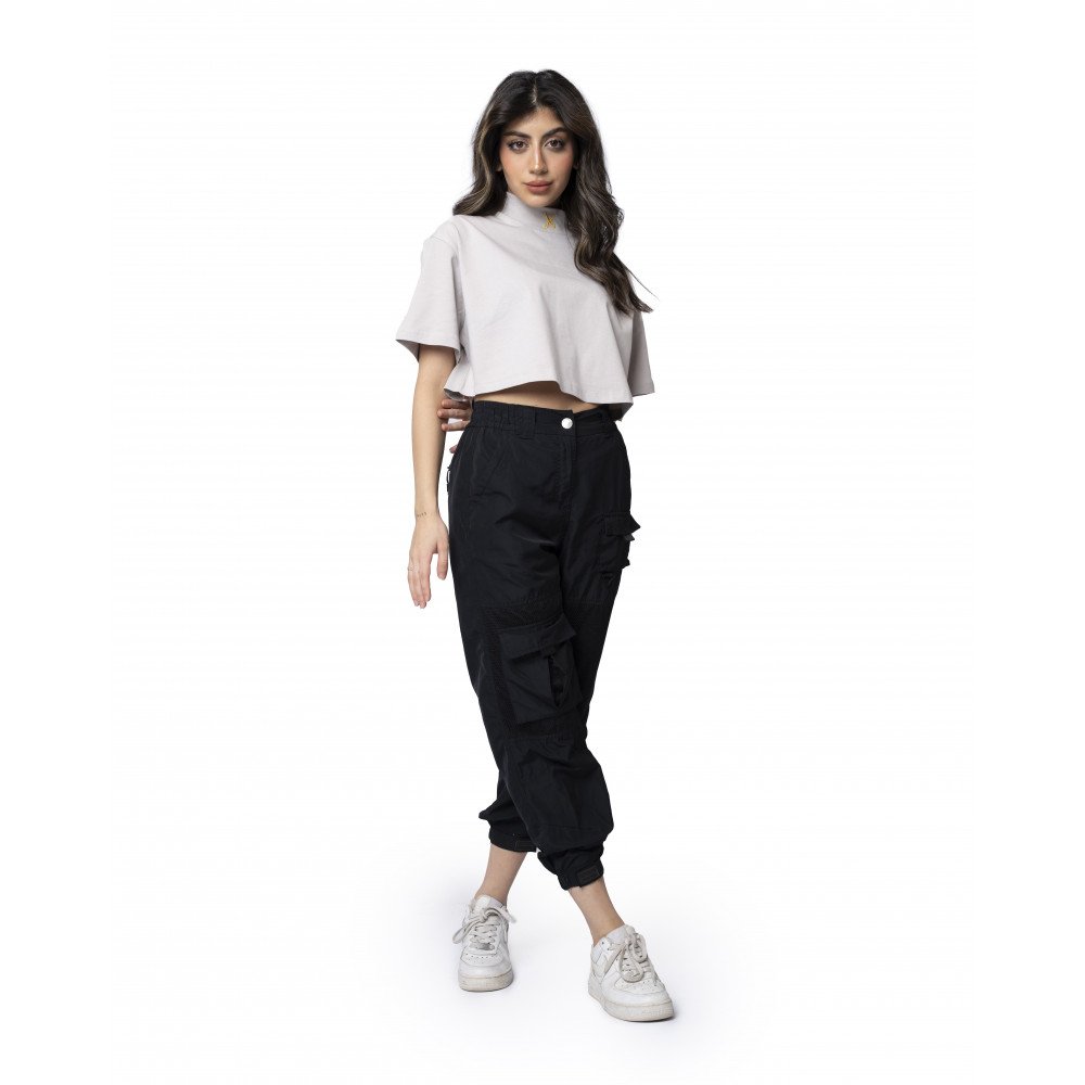 Women Crop top - Light Gray