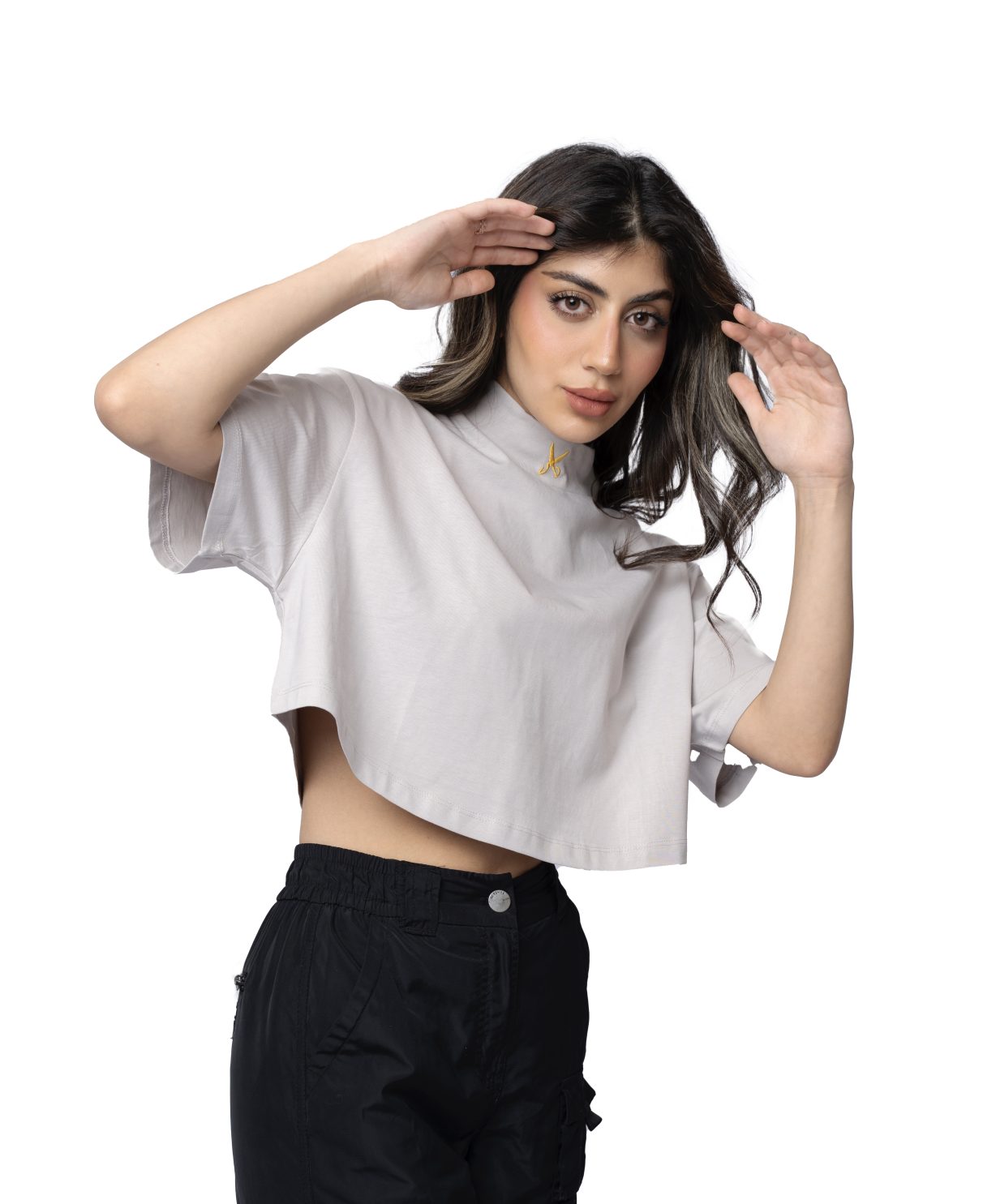 Women Crop top - Light Gray