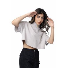 Women Crop top - Light Gray