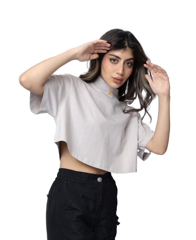 Women Crop top - Light Gray