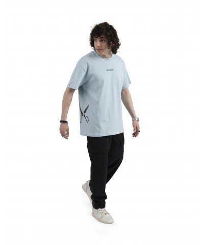 Scissors T-shirt - Baby blue