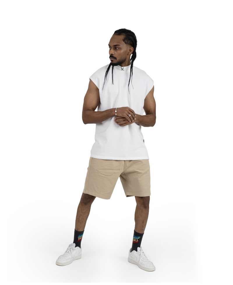 Plain Short Sleeve with Turtleneck - Off white Plain Short Sleeve with Turtleneck - Off white