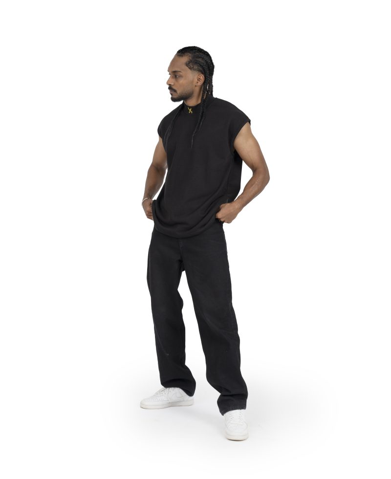 Plain Short Sleeve with Turtleneck - Black Plain Short Sleeve with Turtleneck - Black