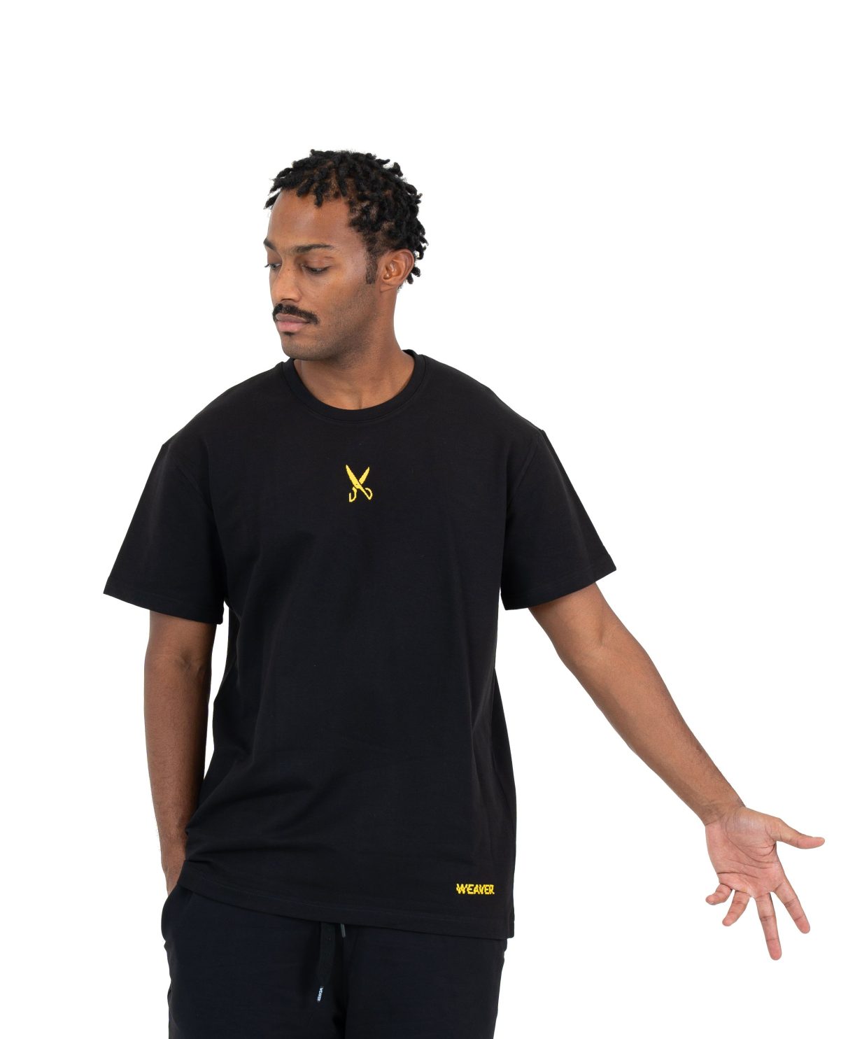 Plain T-shirt with zigzag logo - Black