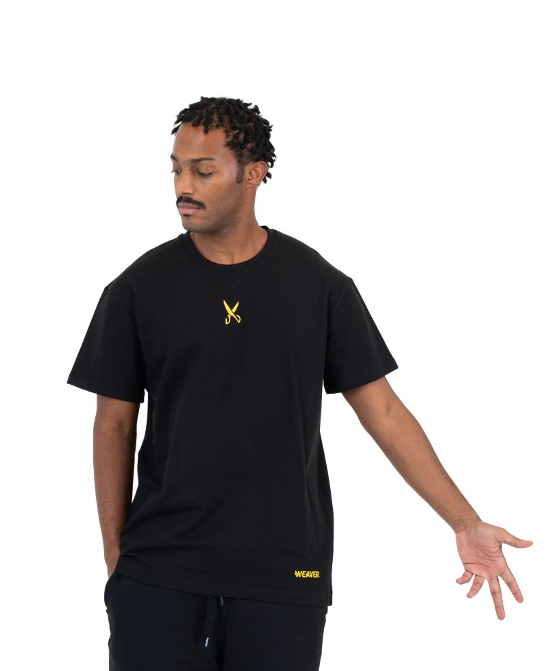 Plain T-shirt with zigzag logo - Black