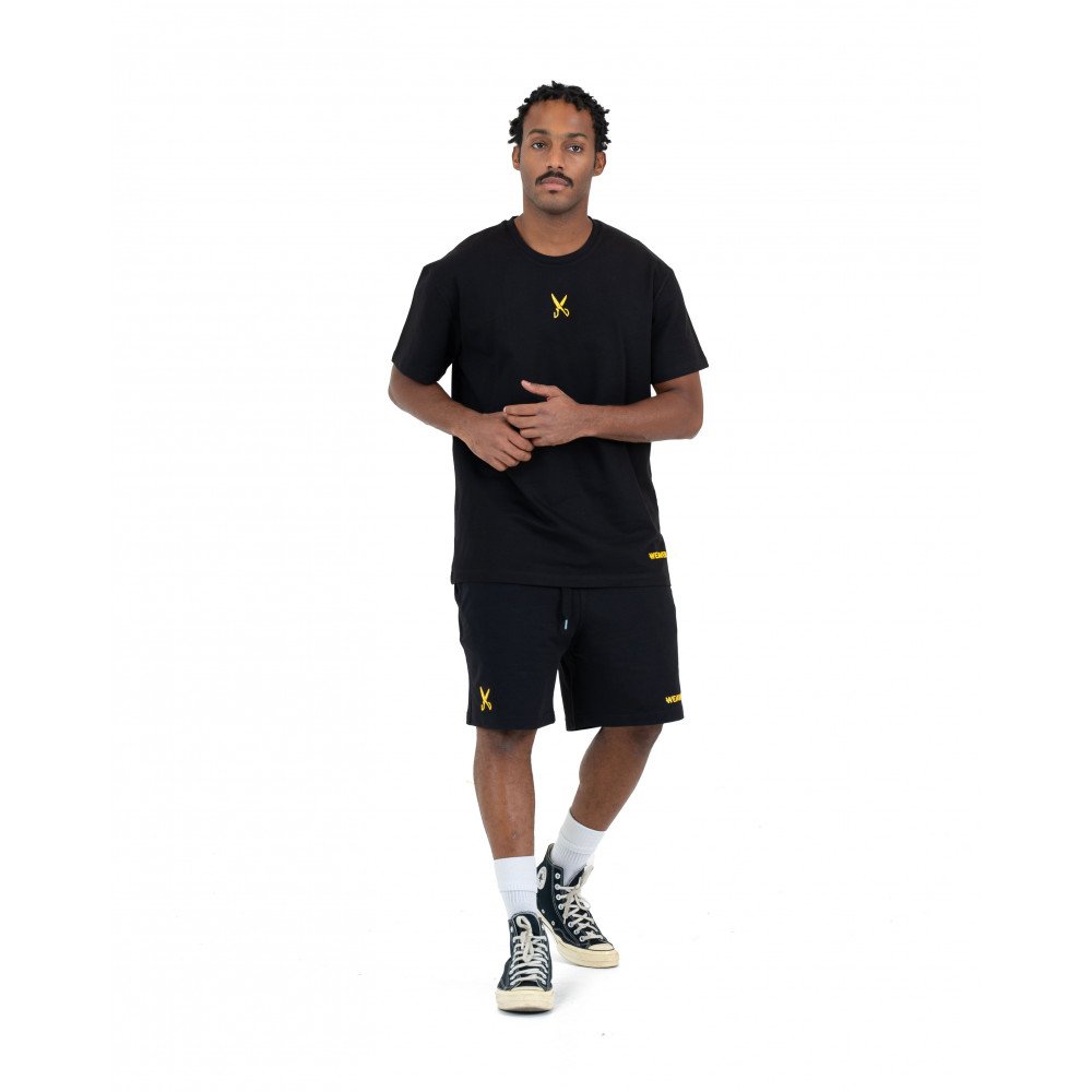 Plain T-shirt with zigzag logo - Black