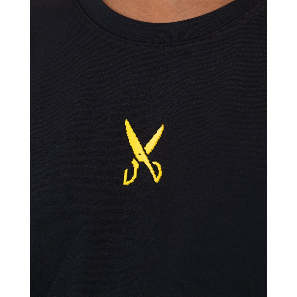 Plain T-shirt with zigzag logo - Black