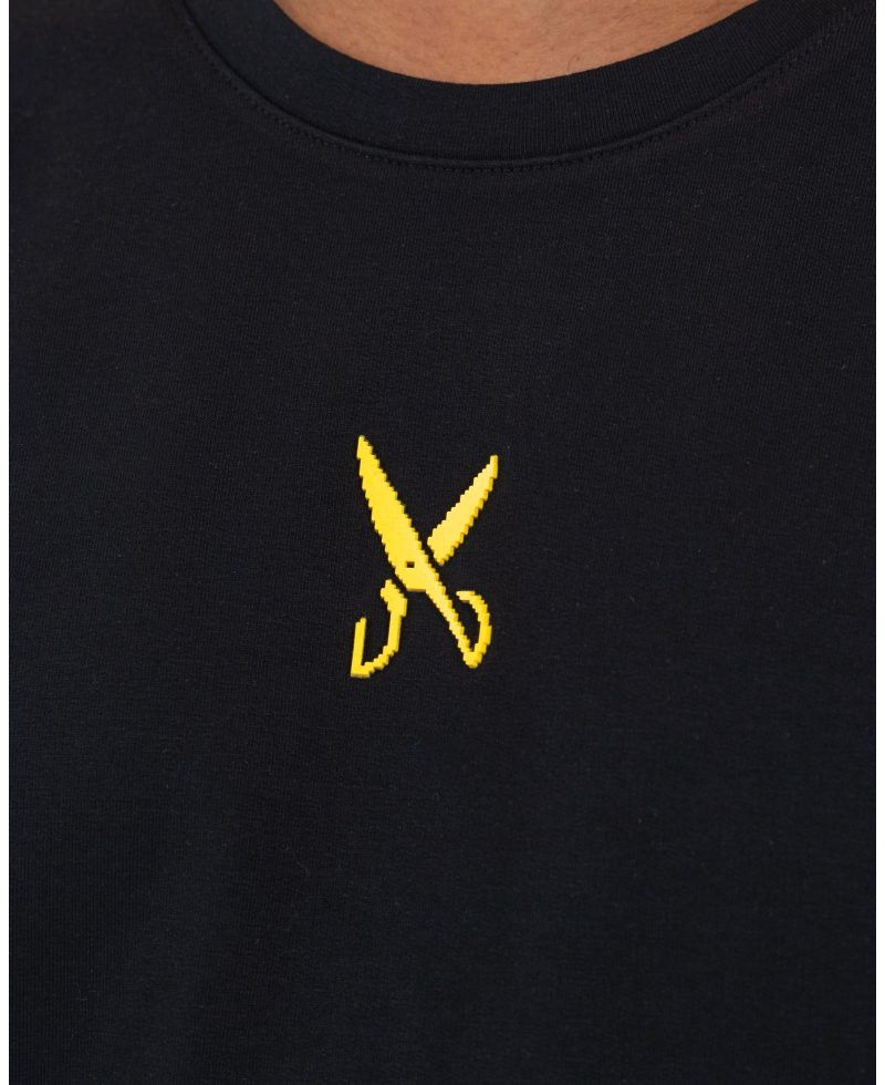 Plain T-shirt with zigzag logo - Black