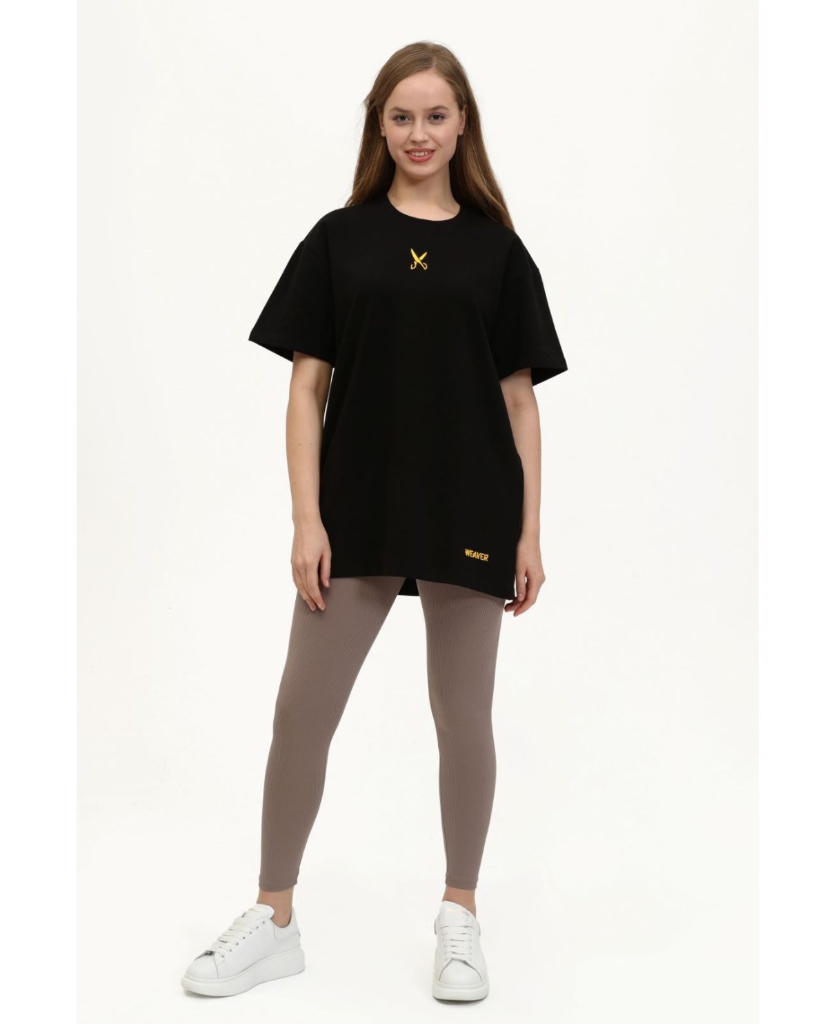 Plain T-shirt with zigzag logo - Black
