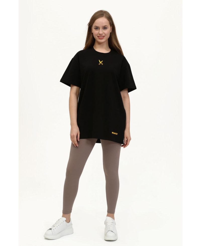Plain T-shirt with zigzag logo - Black
