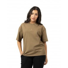 Plain Washed Oversize T-shirt - Light Brown