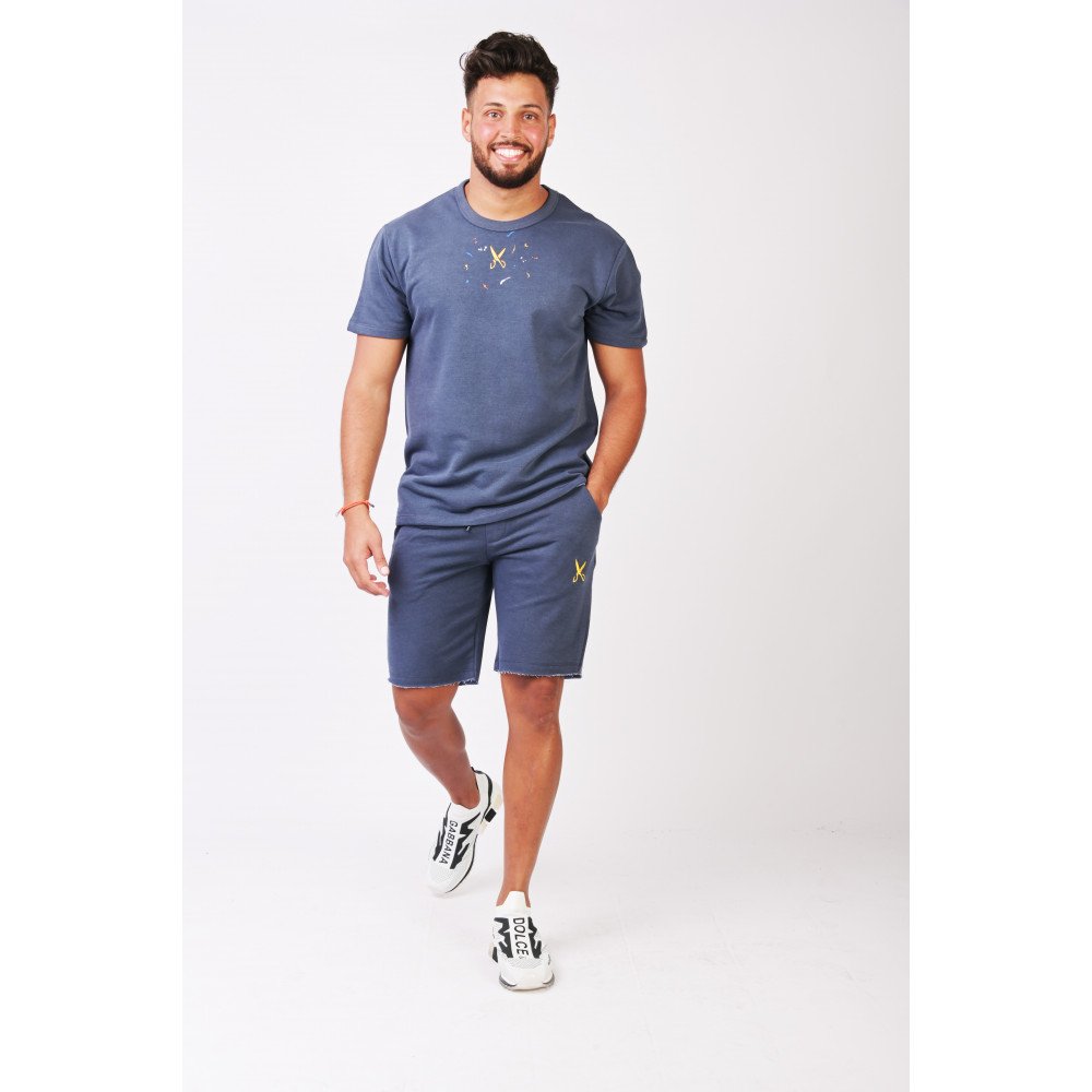 Washed Short - Dark blue