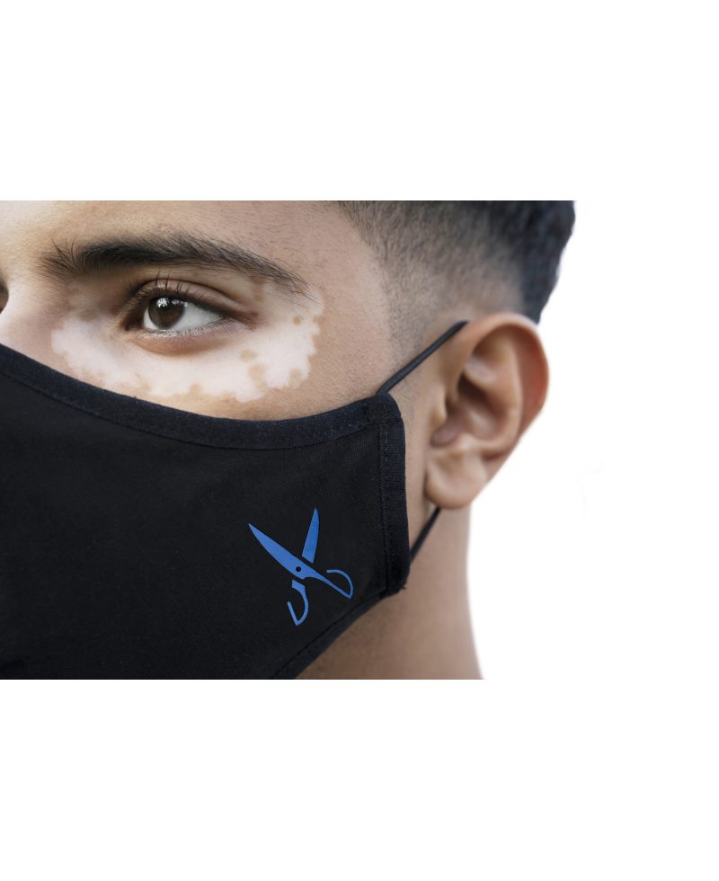 Mask - Blue Scissors