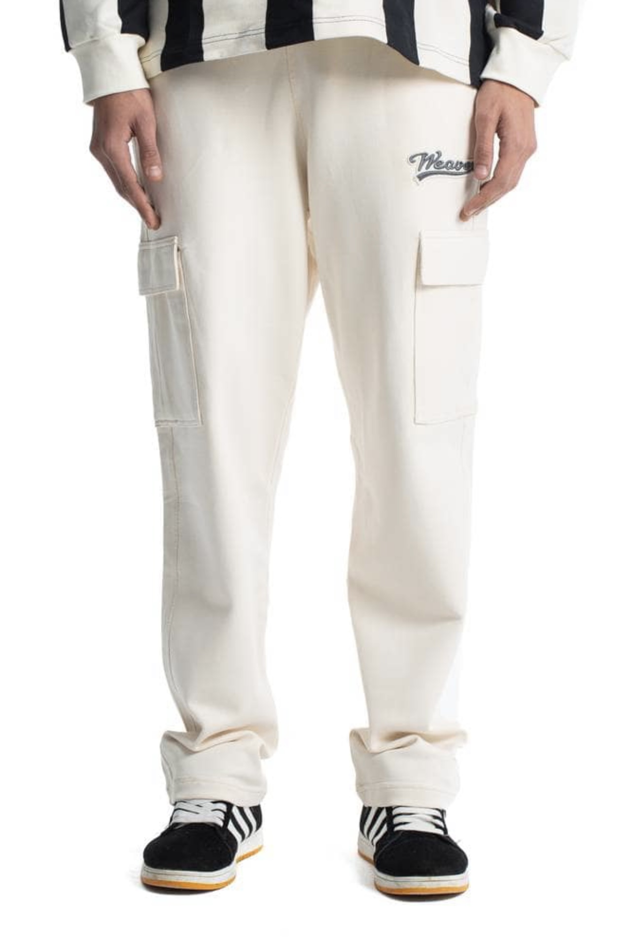 Trousers - Beige /Gray