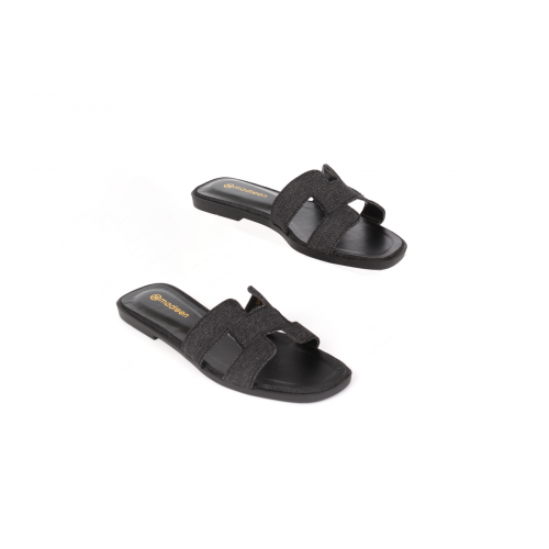 حذاء مسطح بتصميم H حذاء مسطح بتصميم H