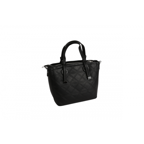 حقيبة بنقشة مضلعة