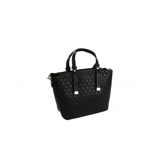 حقيبة بنقشة مضلعة