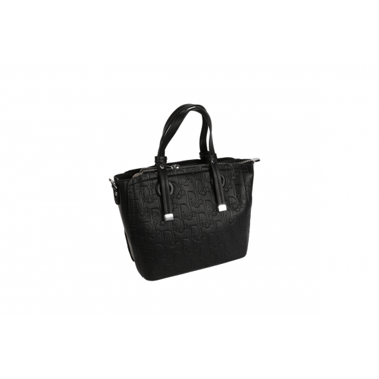 حقيبة بنقشة مضلعة