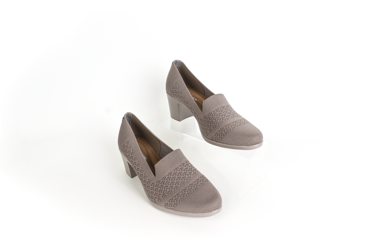 حذاء Pump بكعب عريض منسوج