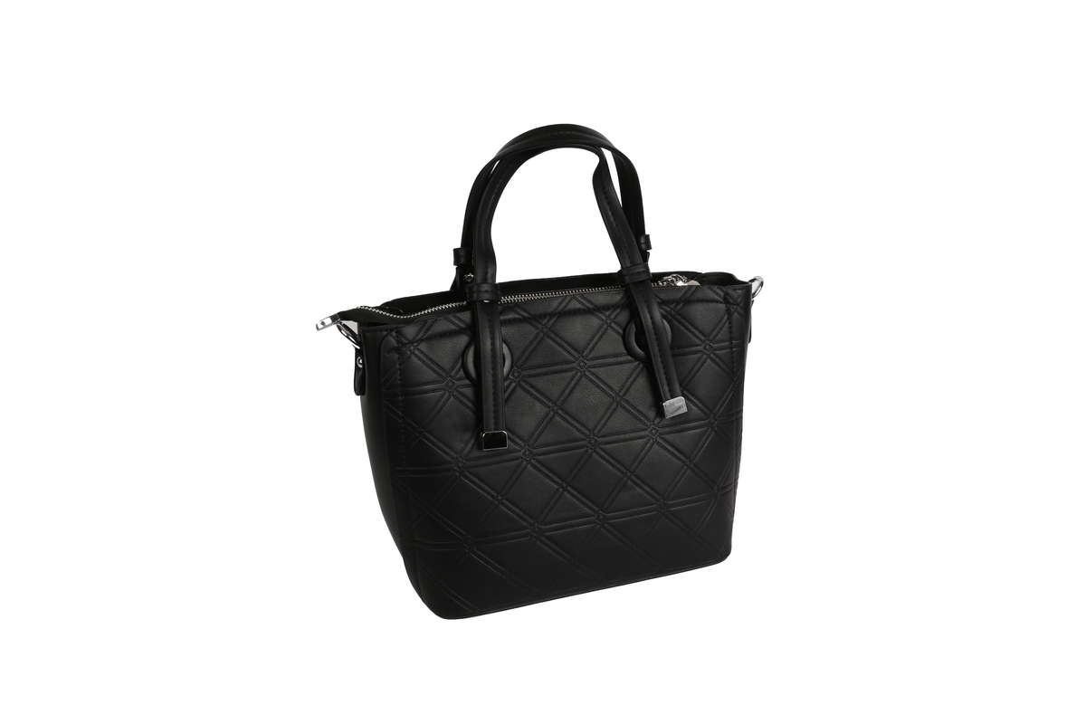 حقيبة بنقشة مضلعة