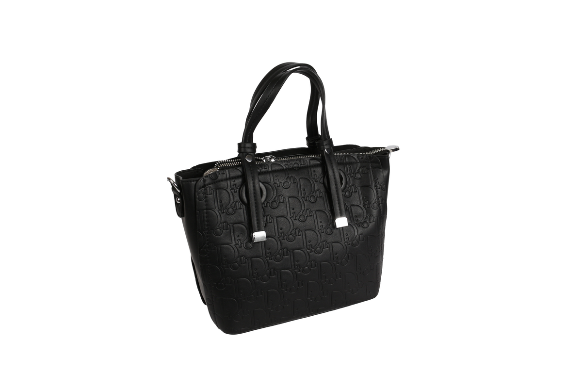 حقيبة بنقشة مضلعة