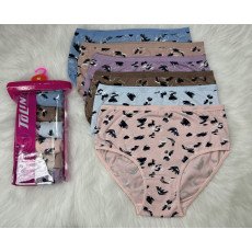 شد 6 حبة كيلوت نسائي ماركة تولين صناعة تركية قطن 100% كود 2186203