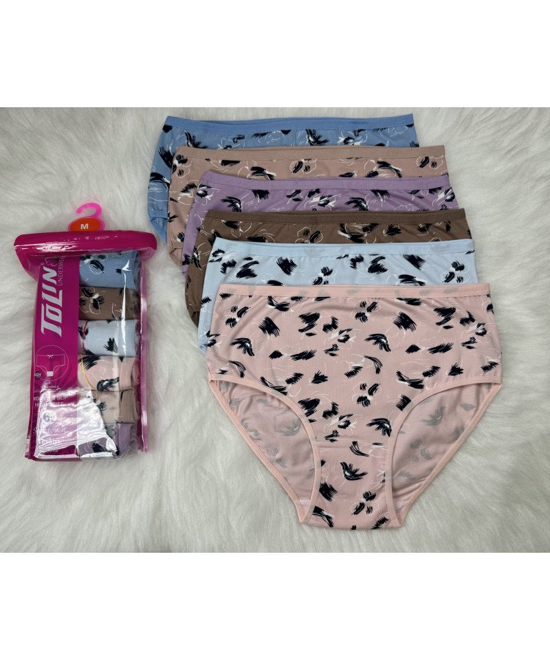 شد 6 حبة كيلوت نسائي ماركة تولين صناعة تركية قطن 100% كود 2186203