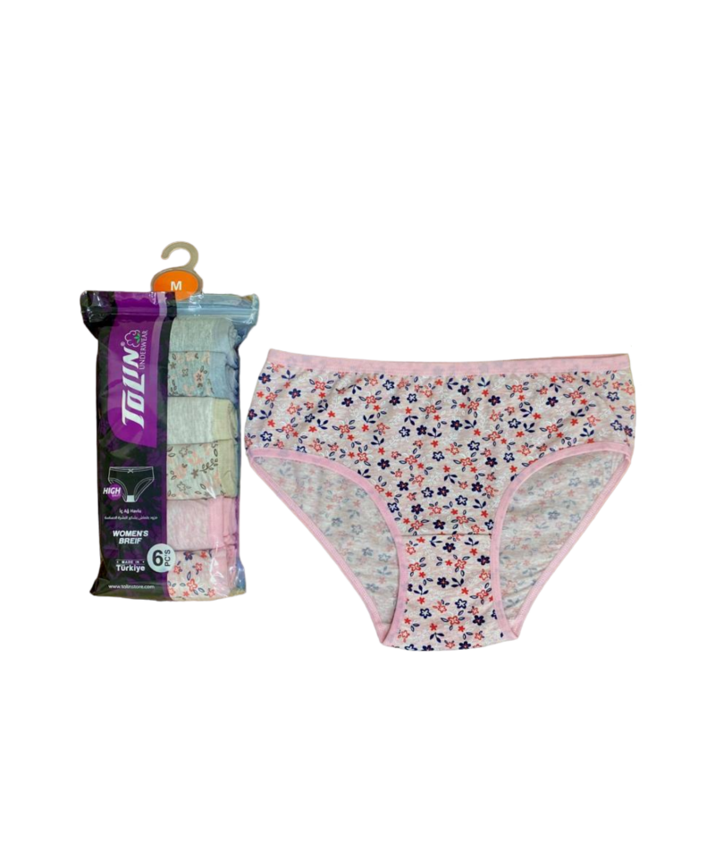 شد 6 حبة كيلوت نسائي ماركة تولين صناعة تركية قطن 100% كود 227 شد 6 حبة كيلوت نسائي ماركة تولين صناعة تركية قطن 100% كود 227