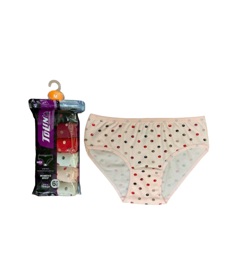 شد 6 حبة كيلوت نسائي ماركة تولين صناعة تركية قطن 100% كود 227 شد 6 حبة كيلوت نسائي ماركة تولين صناعة تركية قطن 100% كود 227