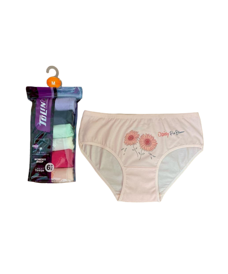 شد 6 حبة كيلوت نسائي ماركة تولين صناعة تركية قطن 100% كود 227 شد 6 حبة كيلوت نسائي ماركة تولين صناعة تركية قطن 100% كود 227