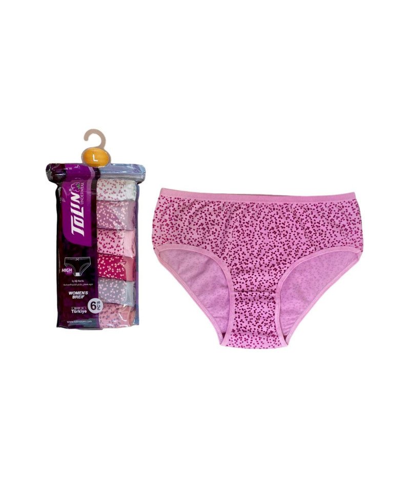 شد 6 حبة كيلوت نسائي ماركة تولين صناعة تركية قطن 100% كود 227 شد 6 حبة كيلوت نسائي ماركة تولين صناعة تركية قطن 100% كود 227