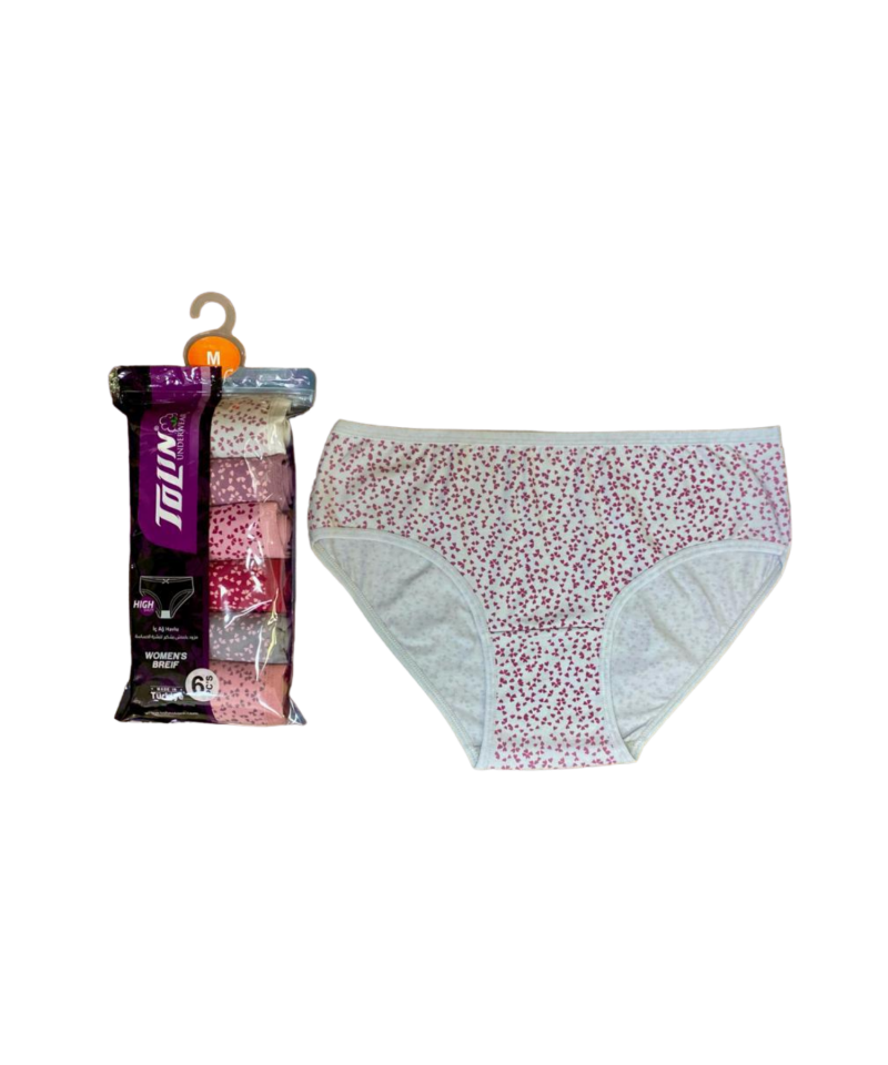 شد 6 حبة كيلوت نسائي ماركة تولين صناعة تركية قطن 100% كود 227 شد 6 حبة كيلوت نسائي ماركة تولين صناعة تركية قطن 100% كود 227