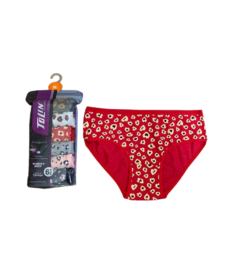 شد 6 حبة كيلوت نسائي ماركة تولين صناعة تركية قطن 100% كود 227 شد 6 حبة كيلوت نسائي ماركة تولين صناعة تركية قطن 100% كود 227