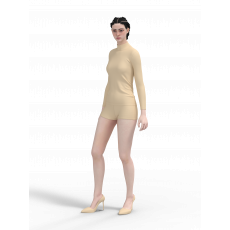 فانيلة نسائية كم طويل ليغرا رقبة مرتفعة صناعة تركية ماركة تولين كود 6257