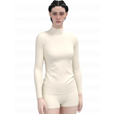 فانيلة نسائية كم طويل ليغرا رقبة مرتفعة صناعة تركية ماركة تولين كود 6257