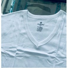 شد 6 حبة فانيلة رجالية ستريش رقبة V  قطن 100% ماركة جيلان صناعة تركية كود 1047