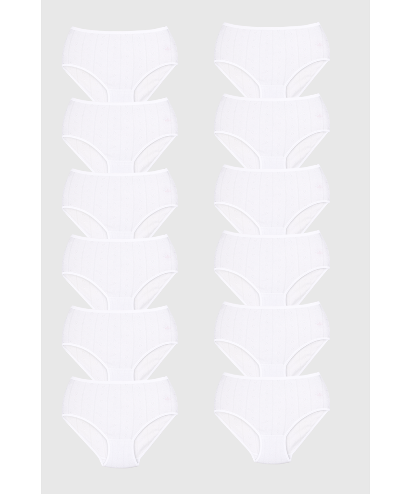 شد 6 حبة كيلوت نسائي ( هاف حفر) قطن تركي مخرم صناعة تركية ماركة جيلان قطن 100% كود 103