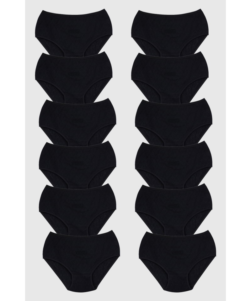 شد 6 حبة كيلوت نسائي ( هاف حفر) قطن تركي مخرم صناعة تركية ماركة جيلان قطن 100% كود 103