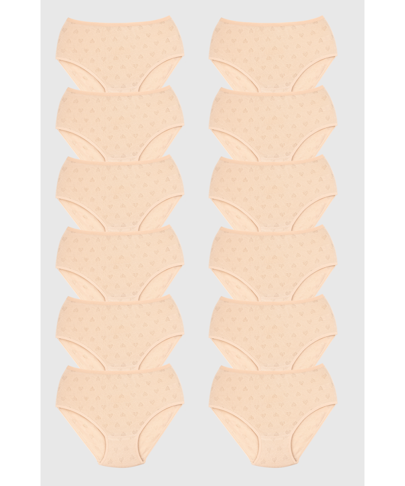 شد 6 حبة كيلوت نسائي ( هاف حفر) قطن تركي مخرم صناعة تركية ماركة جيلان قطن 100% كود 103