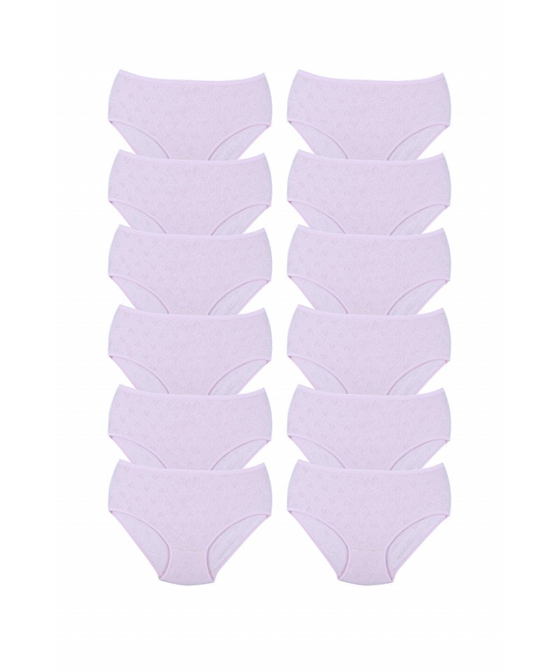 شد 6 حبة كيلوت نسائي ( هاف حفر) قطن تركي مخرم صناعة تركية ماركة جيلان قطن 100% كود 103